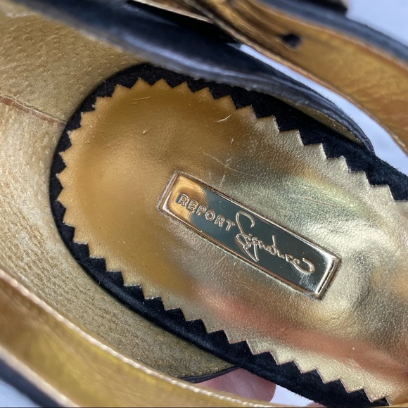 REPORT Signature Black Velvet Stilettos w/Round Toe, Platform, Strap & Buckle - Picture 4 of 15